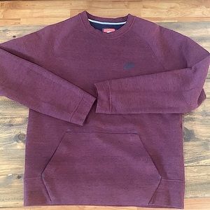 Men’s Nike Tech Crewneck Sweater Sweatshirt Burgundy Small